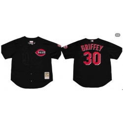 Men Cincinnati Reds 30 Ken Griffey Black Alternate Cool Base MLB Jersey