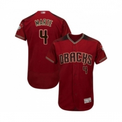 Mens Arizona Diamondbacks 4 Ketel Marte Red Alternate Authentic Collection Flex Base Baseball Jersey