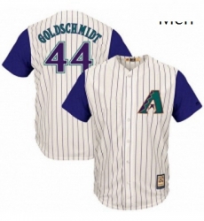 Mens Majestic Arizona Diamondbacks 44 Paul Goldschmidt Replica Cream Cooperstown Throwback MLB Jersey