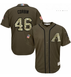 Mens Majestic Arizona Diamondbacks 46 Patrick Corbin Authentic Green Salute to Service MLB Jersey