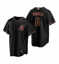 Mens Nike Arizona Diamondbacks 6 David Peralta Black Alternate Stitched Baseball Jersey