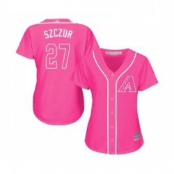 Womens Arizona Diamondbacks 27 Matt Szczur Replica Pink Fashion Baseball Jersey 