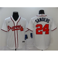 Braves 24 Deion Sanders White 2020 Nike Cool Base Jersey