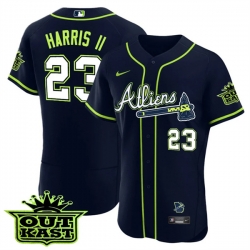 MEN 27S ATLANTA BRAVES ATLIENS 23 Michael Harris II FLEX BASE JERSEY   ALL STITCHED