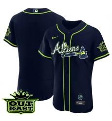 MEN 27S ATLANTA BRAVES ATLIENS Blank FLEX BASE JERSEY   ALL STITCHED