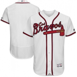 Men Atlanta Braves Blank White Los Bravos Flex Base Stitched Baseball Jersey