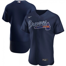 Men Atlanta Braves Men Nike Navy Alternate 2020 Flex Base Team Name MLB Jersey