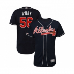 Mens Atlanta Braves 56 Darren O Day Navy Blue Alternate Flex Base Authentic Collection Baseball Jersey