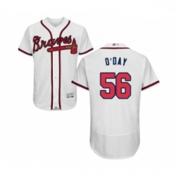 Mens Atlanta Braves 56 Darren O Day White Home Flex Base Authentic Collection Baseball Jersey