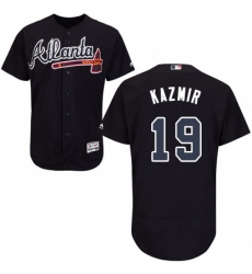 Mens Majestic Atlanta Braves 19 Scott Kazmir Blue Alternate Flex Base Authentic Collection MLB Jersey