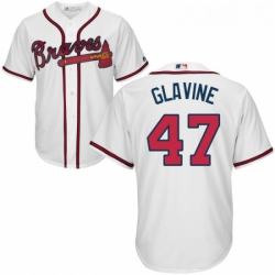 Youth Majestic Atlanta Braves 47 Tom Glavine Replica White Home Cool Base MLB Jersey