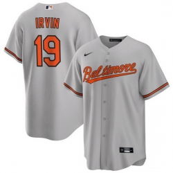 Men Baltimore Orioles 19 Cole Irvin Grey Cool Base Stitched Jersey