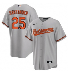 Men Baltimore Orioles 25 Anthony Santander Grey Cool Base Stitched Jersey