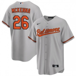 Men Baltimore Orioles 26 Ryan McKenna Grey Cool Base Stitched Jersey