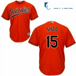 Mens Majestic Baltimore Orioles 15 Chance Sisco Replica Orange Alternate Cool Base MLB Jersey 