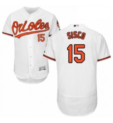 Mens Majestic Baltimore Orioles 15 Chance Sisco White Home Flex Base Authentic Collection MLB Jersey