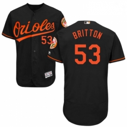 Mens Majestic Baltimore Orioles 53 Zach Britton Black Alternate Flex Base Authentic Collection MLB Jersey