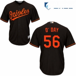 Mens Majestic Baltimore Orioles 56 Darren ODay Replica Black Alternate Cool Base MLB Jersey