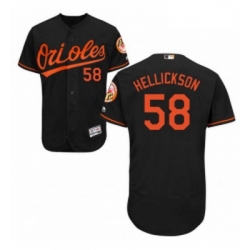 Mens Majestic Baltimore Orioles 58 Jeremy Hellickson Black Flexbase Authentic Collection MLB Jersey