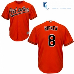 Mens Majestic Baltimore Orioles 8 Cal Ripken Replica Orange Alternate Cool Base MLB Jersey