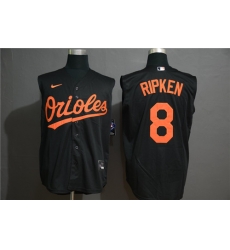 Orioles 8 Cal Ripken Jr Navy Nike Cool Base Sleeveless Jersey