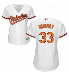 Womens Majestic Baltimore Orioles 33 Eddie Murray Replica White Home Cool Base MLB Jersey