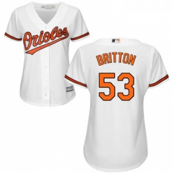 Womens Majestic Baltimore Orioles 53 Zach Britton Authentic White Home Cool Base MLB Jersey