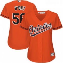 Womens Majestic Baltimore Orioles 56 Darren ODay Authentic Orange Alternate Cool Base MLB Jersey