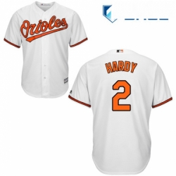 Youth Majestic Baltimore Orioles 2 JJ Hardy Replica White Home Cool Base MLB Jersey