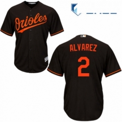 Youth Majestic Baltimore Orioles 2 Pedro Alvarez Authentic Black Alternate Cool Base MLB Jersey 