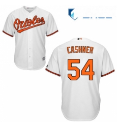 Youth Majestic Baltimore Orioles 54 Andrew Cashner Authentic White Home Cool Base MLB Jersey 