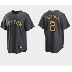 Men Boston Red Sox 2 Xander Bogaerts 2022 All Star Charcoal Cool Base Stitched Jersey