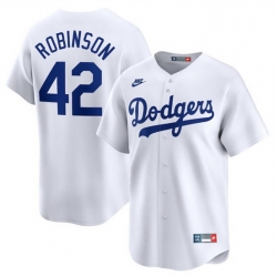 Men Brooklyn Dodgers 42 Jackie Robinson White Throwback Cooperstown Collection Limited Stitched Baseball Jersey