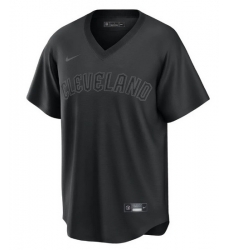 Men Cleveland Guardians 11 Jose Ramirez Black Pitch Black Fashion Replica Stitched Baseball Jersey 2