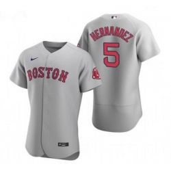 Men Men Boston Red Sox 5 Enrique Hernandez Gray Flexbase Jersey 