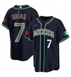 Men Mexico Baseball 7 Julio Urias 2023 Black World Baseball Classic Stitched Jersey 3