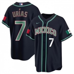 Men Mexico Baseball 7 Julio Urias 2023 Black World Baseball Classic Stitched Jersey 3