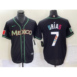 Men Mexico Baseball 7 Julio Urias 2023 Black World Baseball With Patch Classic Stitched Jerseys