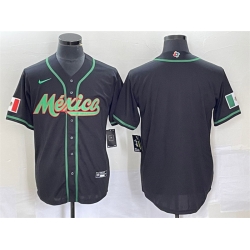 Men Mexico Baseball Blank 2023 Black World Baseball Classic Stitched Jersey