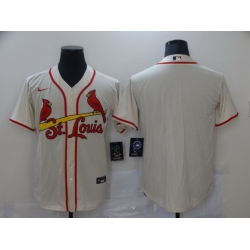 Men Nike St  Louis Arizona Cardinals Cream Stitched MLB Blank Cool Base Nike Jersey