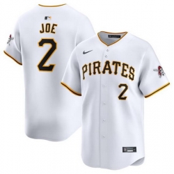 Men Pittsburgh Pirates 2 Connor Joe White Home Limited Stitched Baseball Jersey