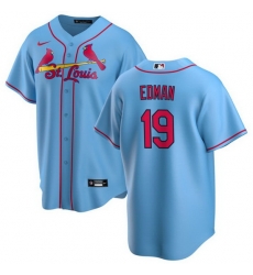 Men St  Louis Cardinals 19 Tommy Edman Blue Cool Base Stitched Jersey