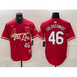 Men St  Louis Cardinals 46 Paul Goldschmidt Red 2024 City Connect Stitched Baseball Jersey 1