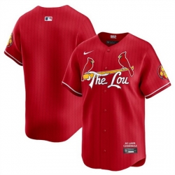 Men St  Louis Cardinals Blank Red 2024 City Connect Limited Stitched Baseball Jersey
