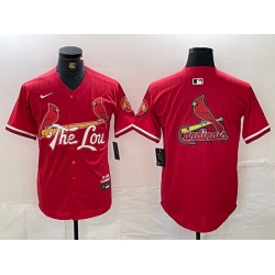 Men St  Louis Cardinals Team Big Logo Red 2024 City Connect Limited Stitched Baseball Jersey