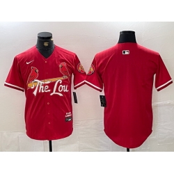 Men St  Louis Cardinals Team Big Logo Red 2024 City Connect Limited Stitched Baseball Jerseys