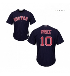 Mens Boston Red Sox 10 David Price Replica Navy Blue Alternate Road Cool Base Baseball Jersey