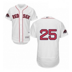 Mens Majestic Boston Red Sox 25 Tony Conigliaro White Home Flex Base Authentic Collection 2018 World Series Jersey