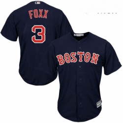 Mens Majestic Boston Red Sox 3 Jimmie Foxx Replica Navy Blue Alternate Road Cool Base MLB Jersey