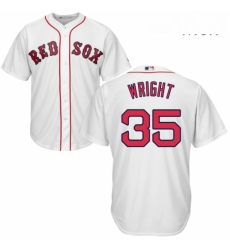 Mens Majestic Boston Red Sox 35 Steven Wright Replica White Home Cool Base MLB Jersey